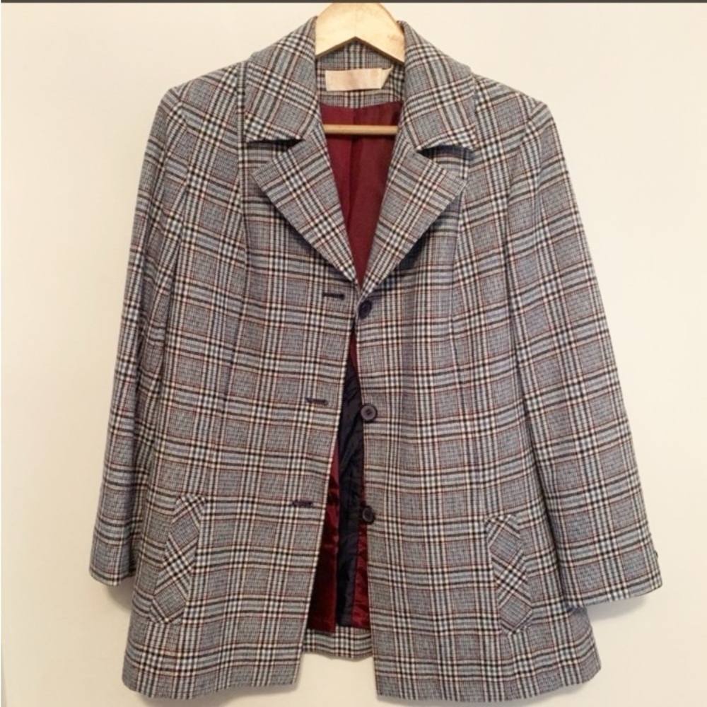 Pendleton Vintage Lined 100% Virgin Wool Plaid Blazer